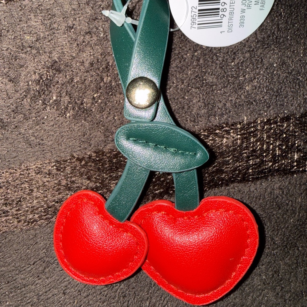 Cherry Red Keychain Accessory